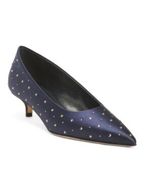 ARTEANA Made In Italy Pointy Toe Pumps With Crystals